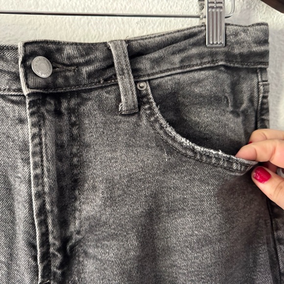 Highest Rise Distressed Mom Jeans Size 10 Black Grunge Aesthetic Ripped Retro - Picture 7 of 16